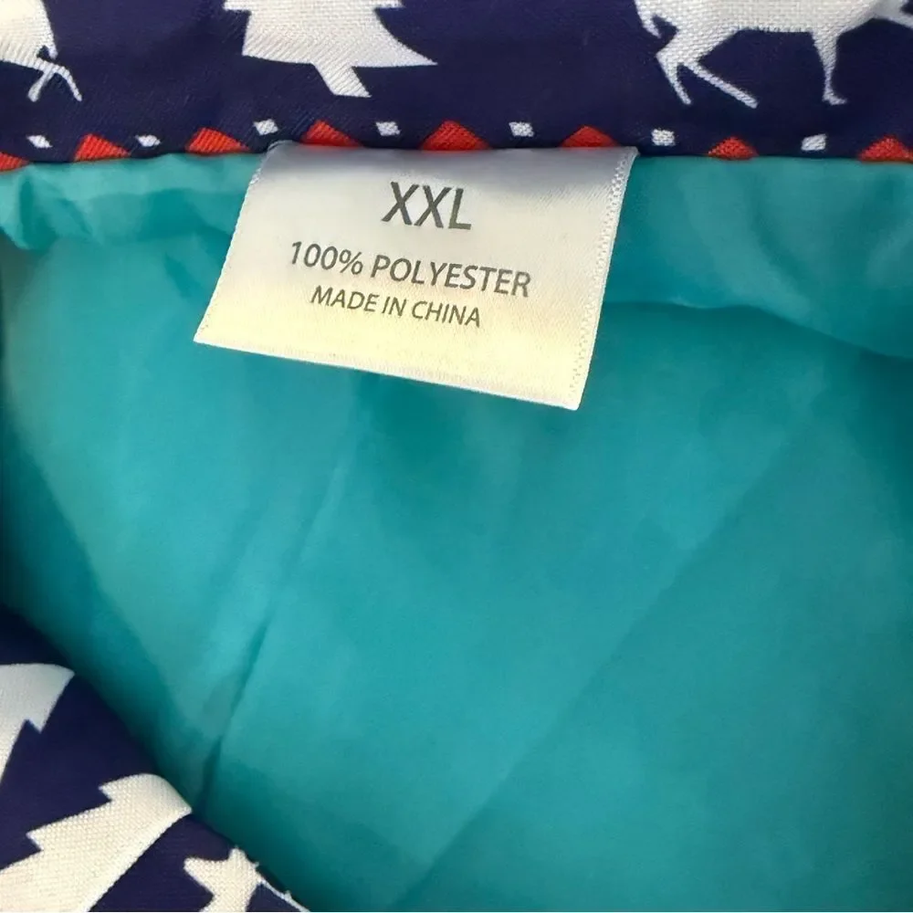 Festive Blue Christmas Suit including Jacket, Pants and Tie XXL